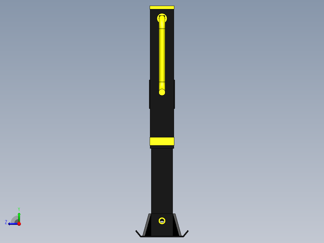 手摇式升降支腿模型443018==10右视图