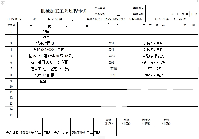 梯形支架的钻6-Φ17孔夹具设计及加工工艺装备含4张CAD图