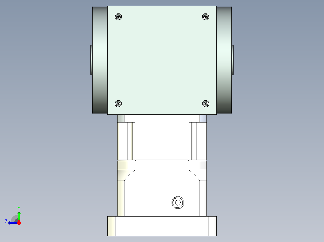 换向器PW110双孔 PGH90-L1 24-95-115-M6.stp右视图
