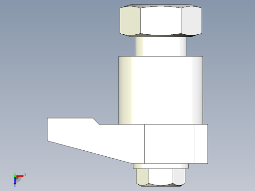 下壓夾具2331(A)-3D多系列多零件图纸模型俯视缩略图