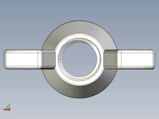 蝶形螺母-WING NUT M10 x 1.5mm Thread.IGS后视缩略图