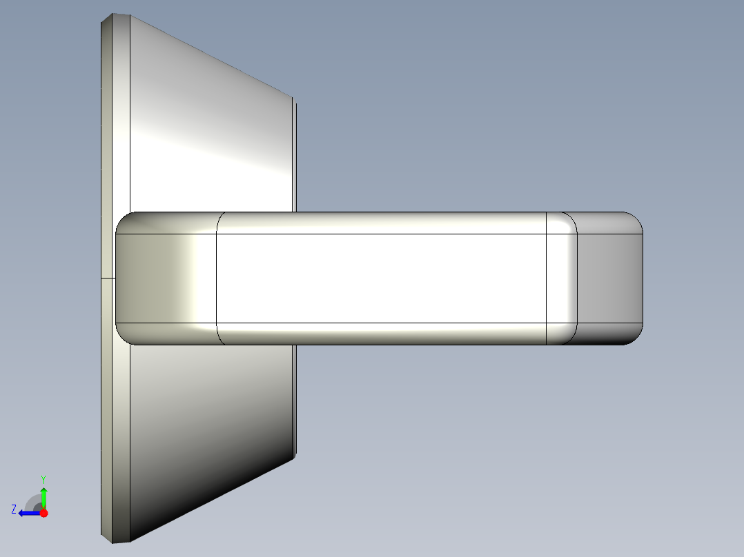 蝶形螺母-WING NUT M10 x 1.5mm Thread.IGS右视图