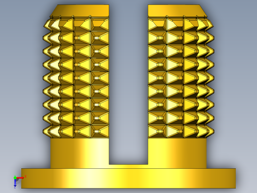 膨胀插入M3，齐平和法兰头类型俯视缩略图