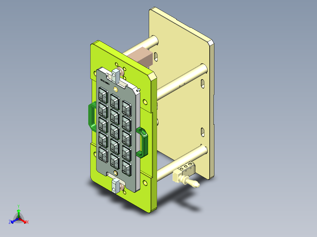 G2-C-CNC1笔记本CNC工装夹具三维模型主视图