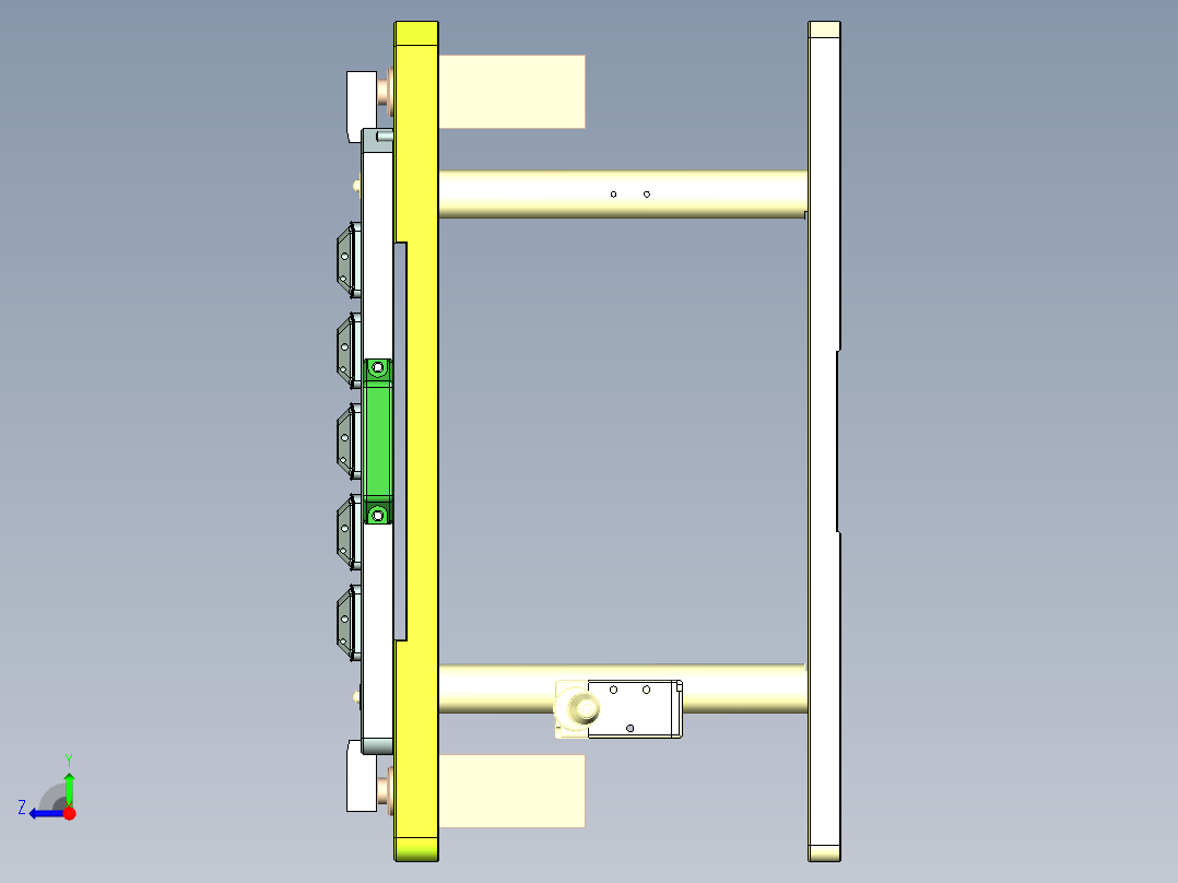 G2-C-CNC1笔记本CNC工装夹具三维模型右视图