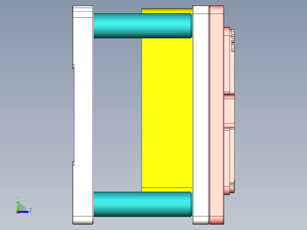T305-CNC6笔记本CNC工装夹具三维模型-0524左视图
