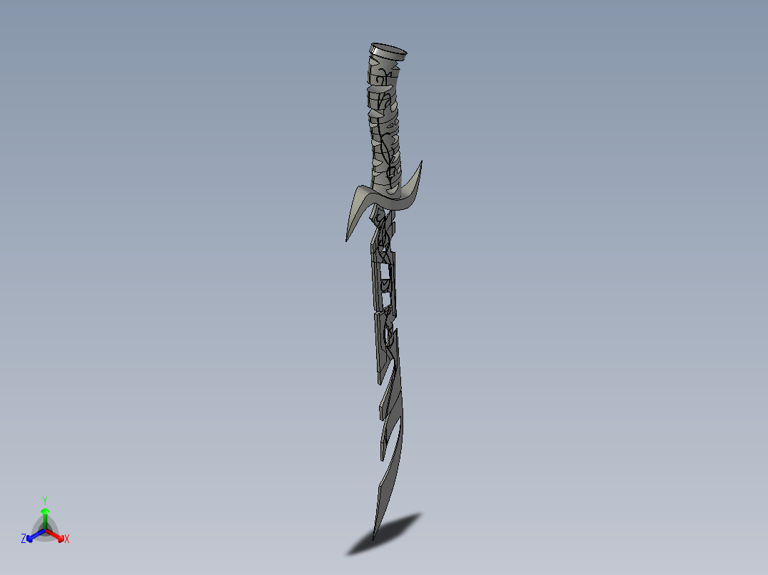 剑、宝剑(172)正等轴测图