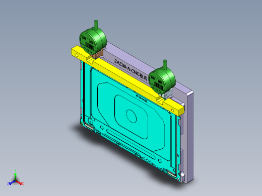 ZAZ00-A笔记本CNC工装夹具三维模型-1107