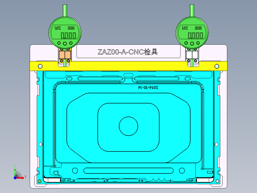 ZAZ00-A笔记本CNC工装夹具三维模型-1107前视图