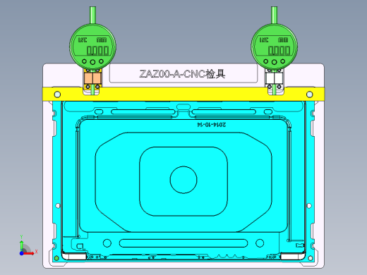 ZAZ00-A笔记本CNC工装夹具三维模型-1107前视缩略图