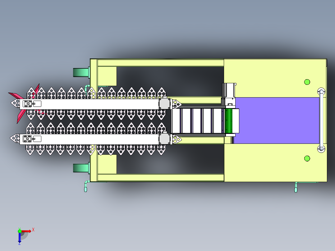 莴笋收割机3D俯视图