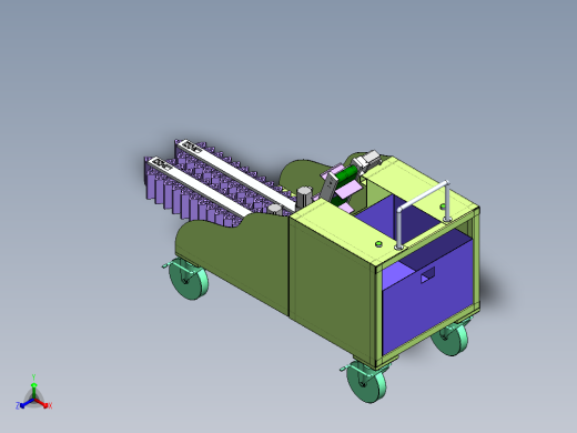 莴笋收割机3D正等轴测缩略图
