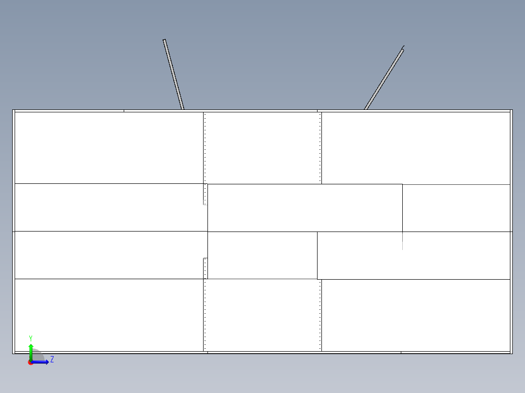 电控柜、框架箱变左视图