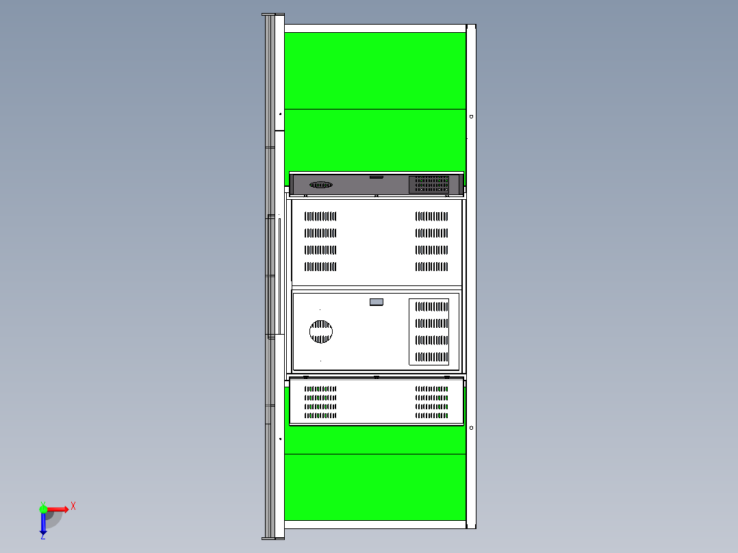 电控柜、框架箱变俯视图