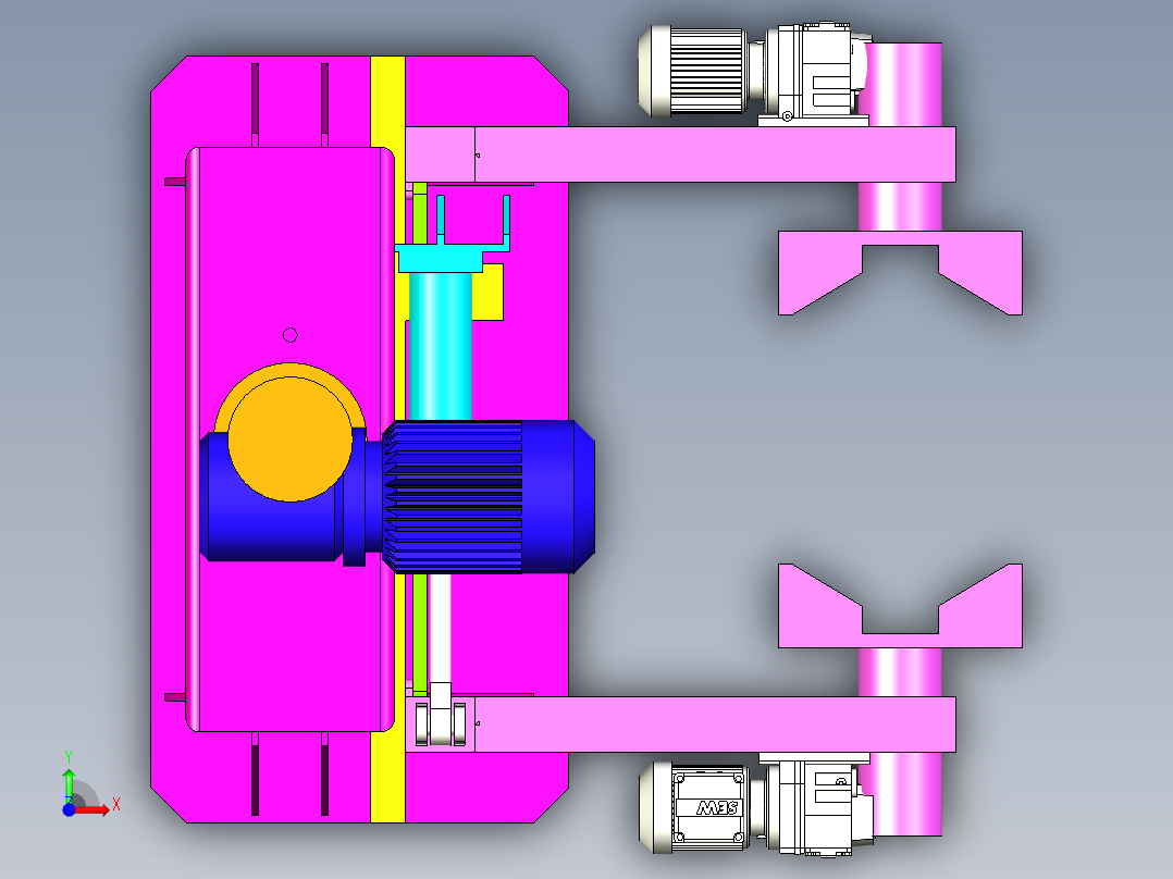 夹取工装设计前视图