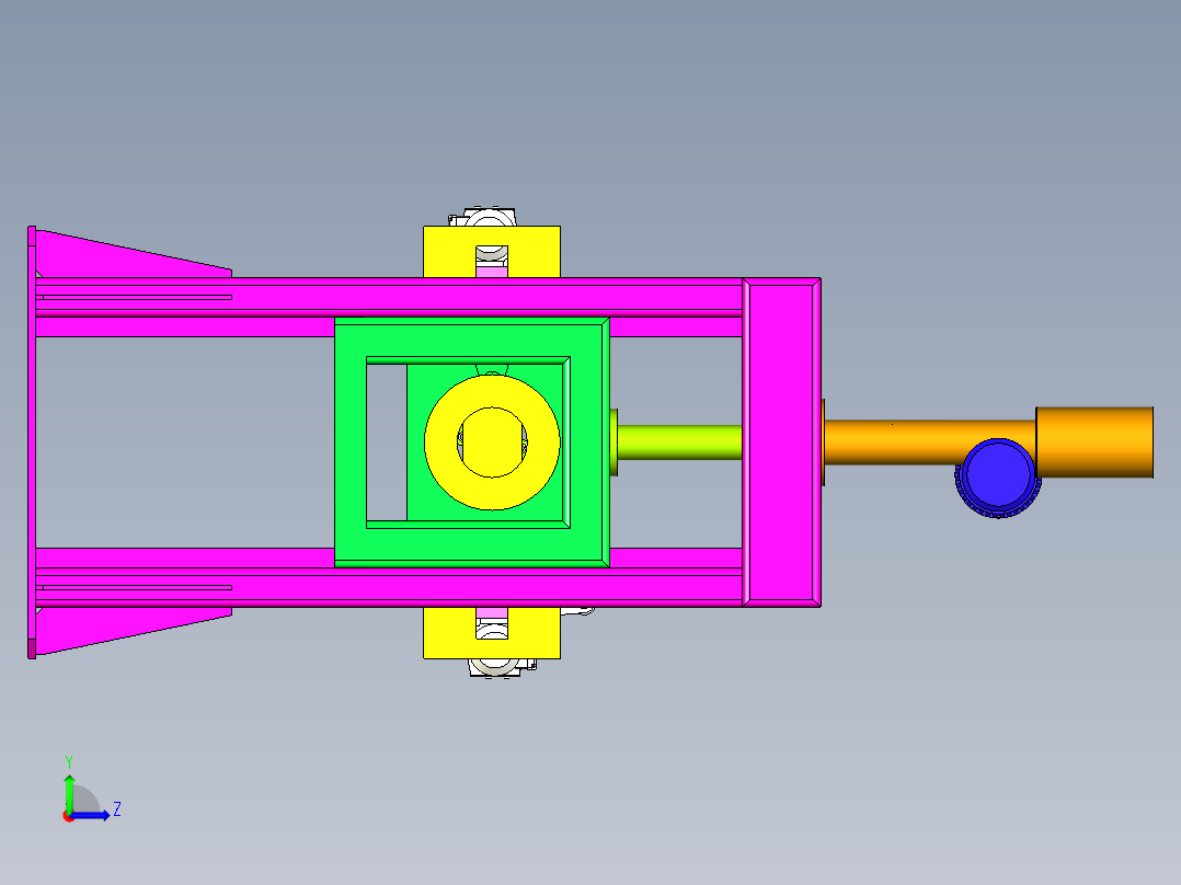 夹取工装设计左视图