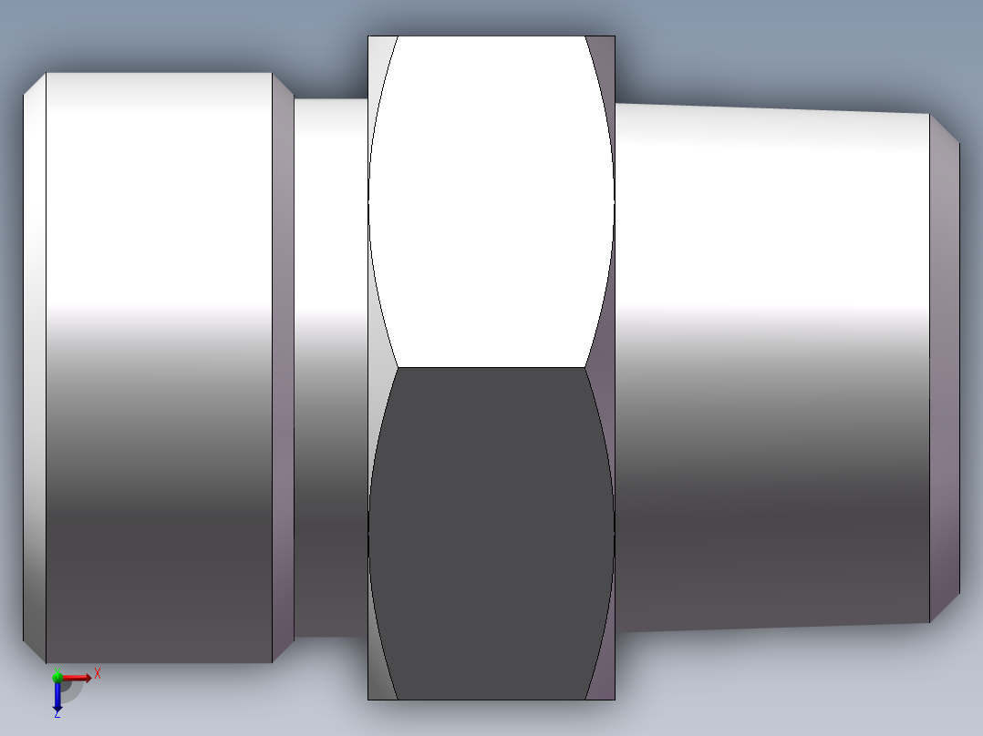 英制锥管螺纹直接头、1DT-24-08SP俯视图