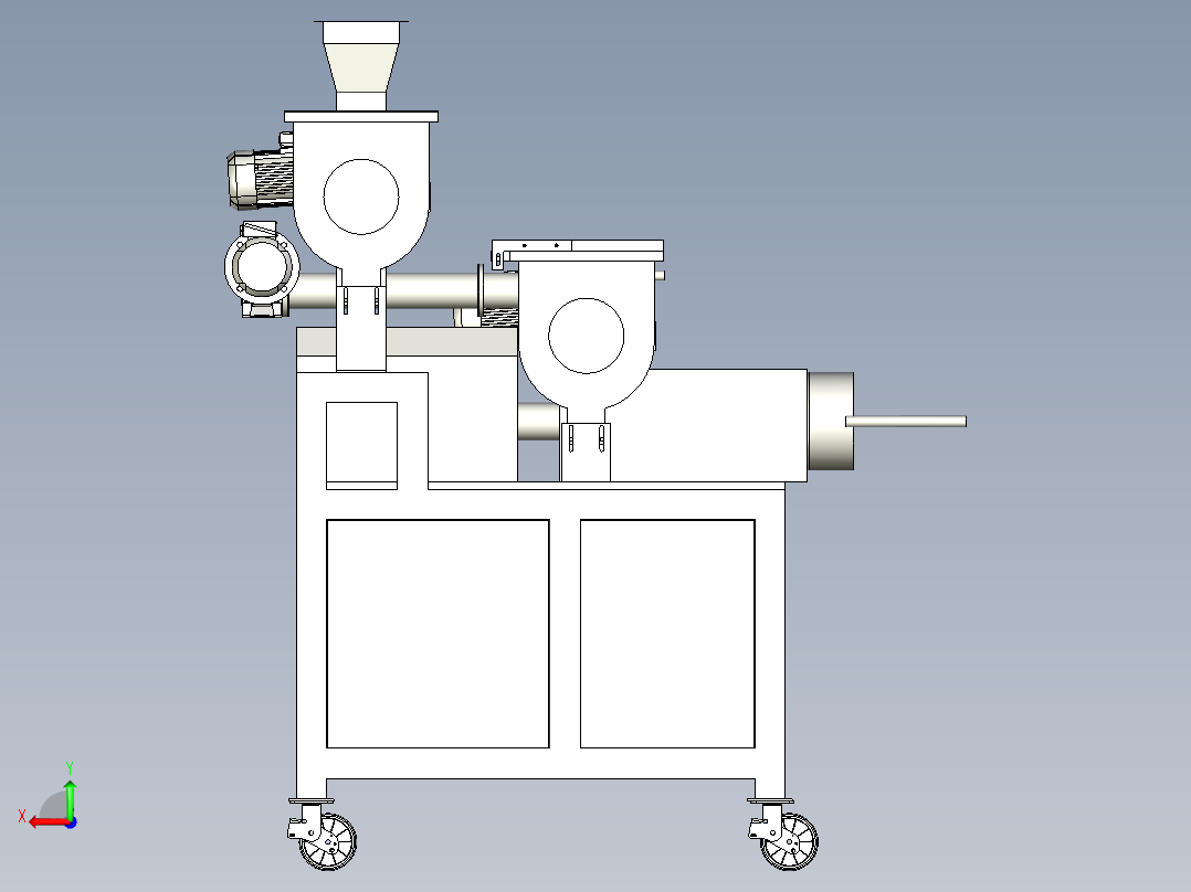 面条机设计图档后视图
