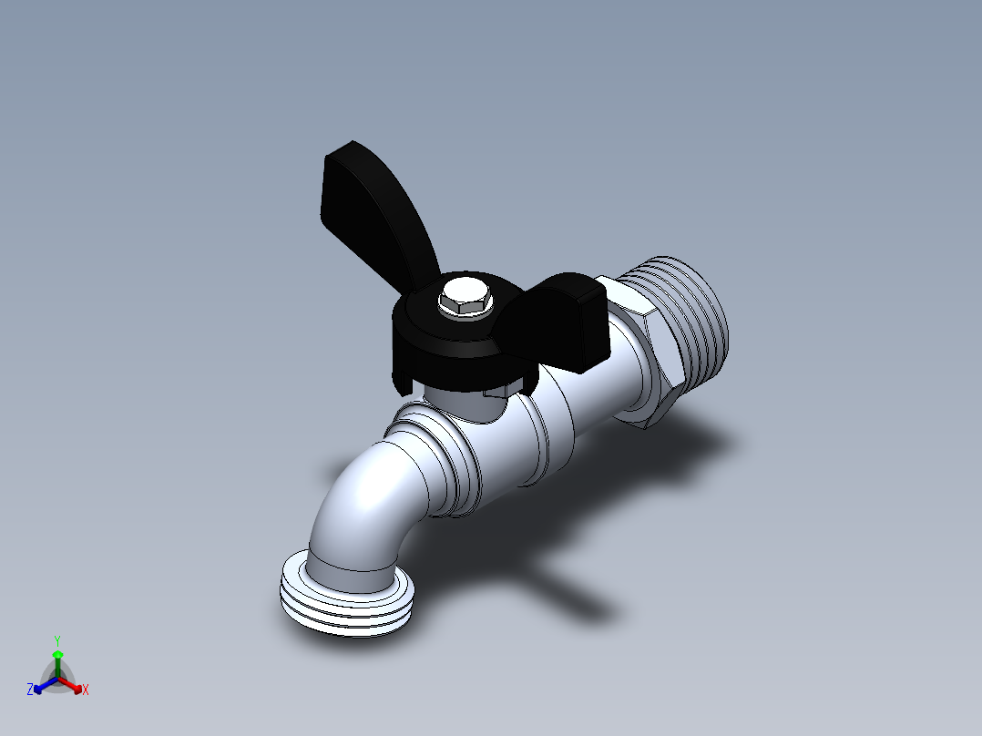水龙头 花洒(8)正等轴测图