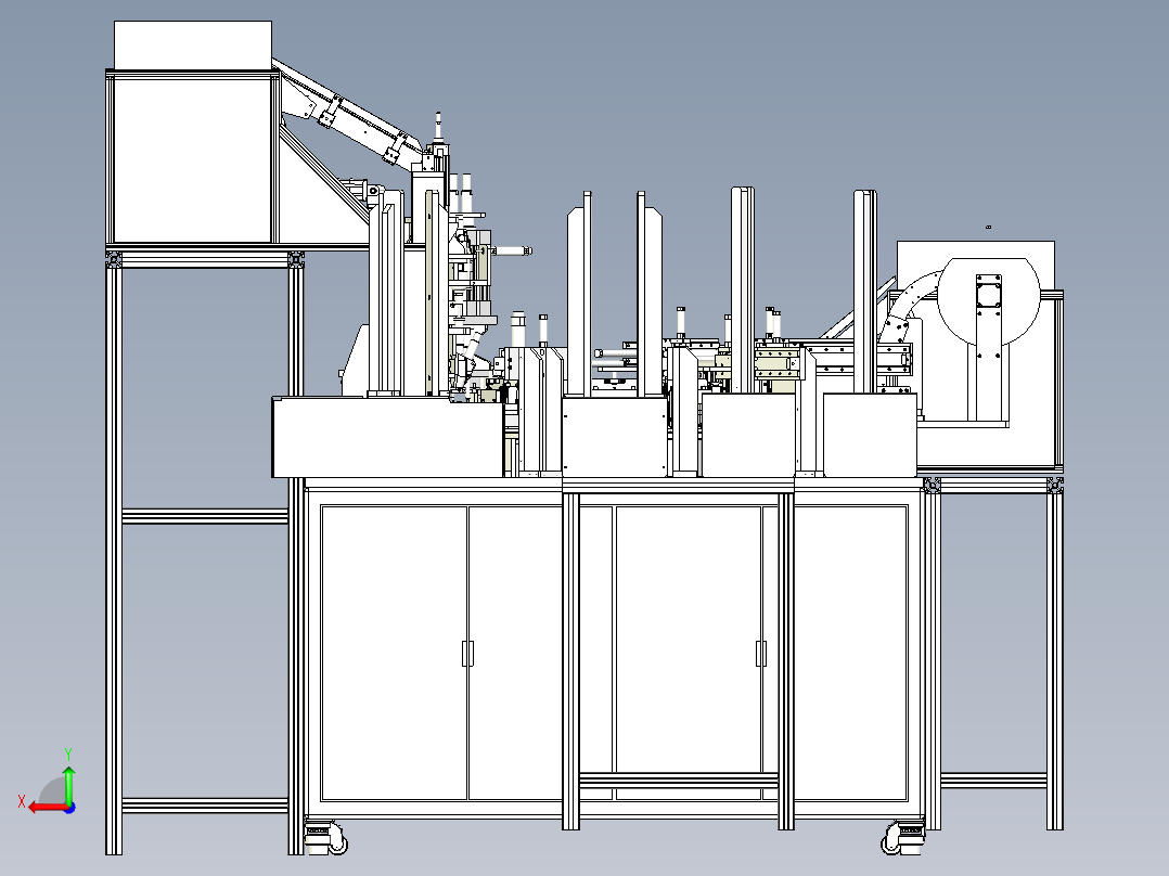 汽车阀板组件自动装配机（SW设计）后视图