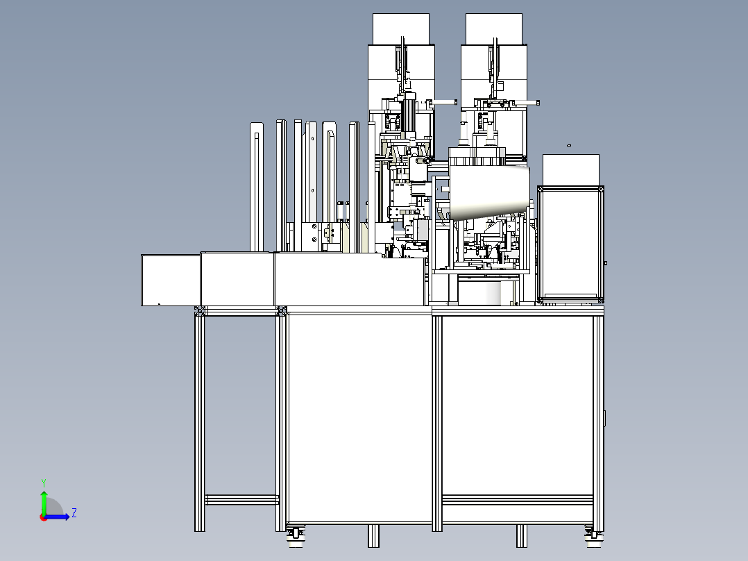 汽车阀板组件自动装配机（SW设计）左视图