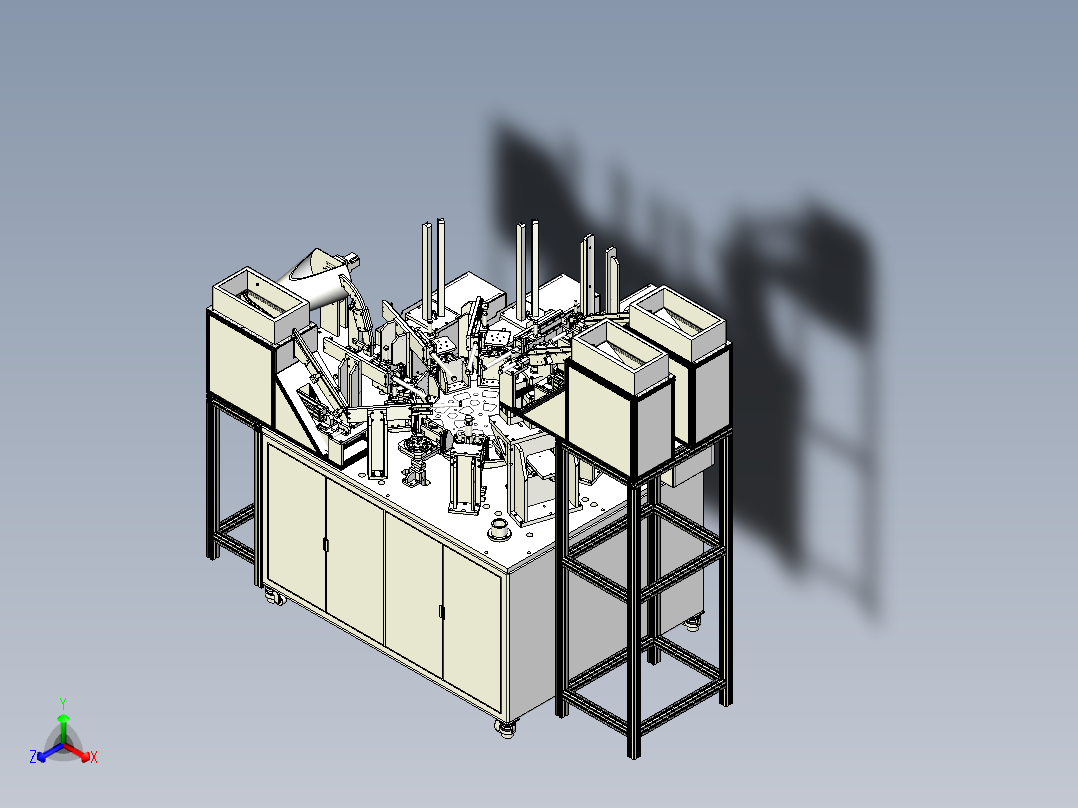 汽车阀板组件自动装配机（SW设计）正等轴测图