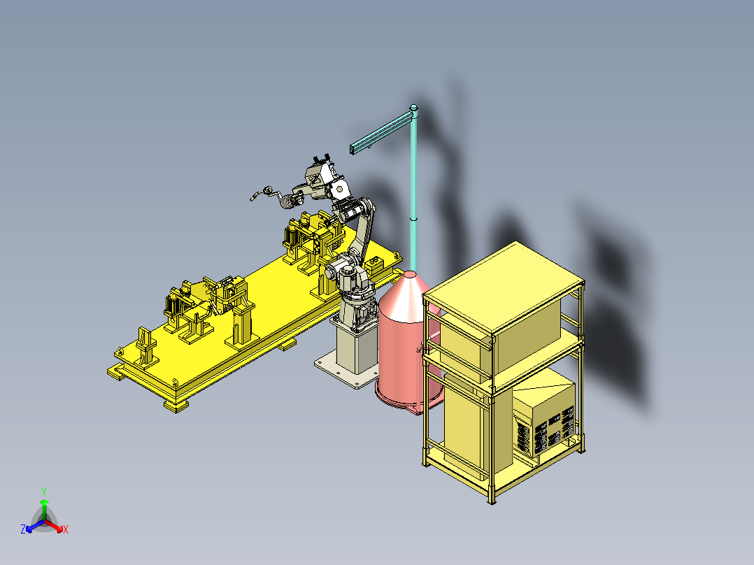 异型管材的机械手焊接岗位模型