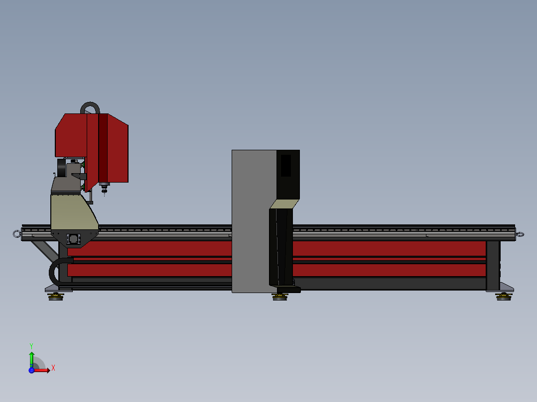激光雕刻机前视图