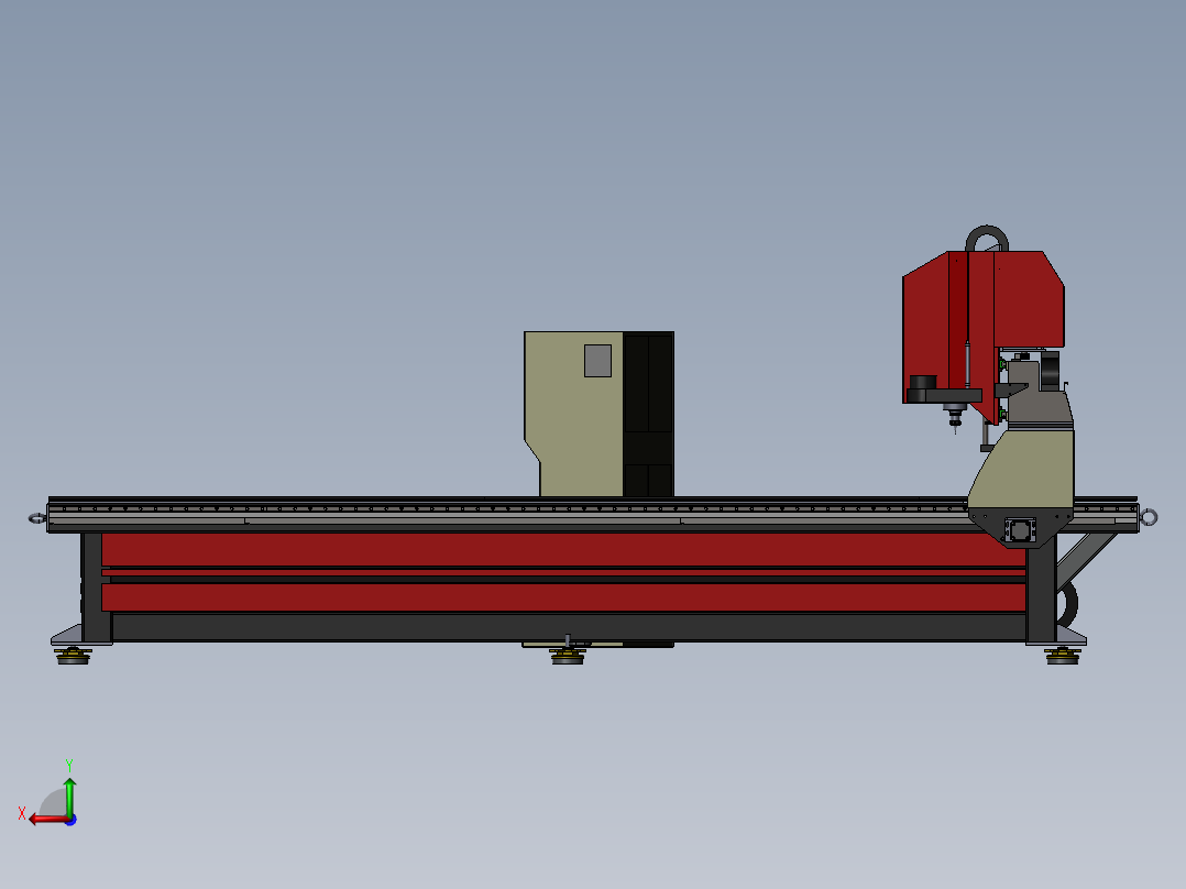 激光雕刻机后视图