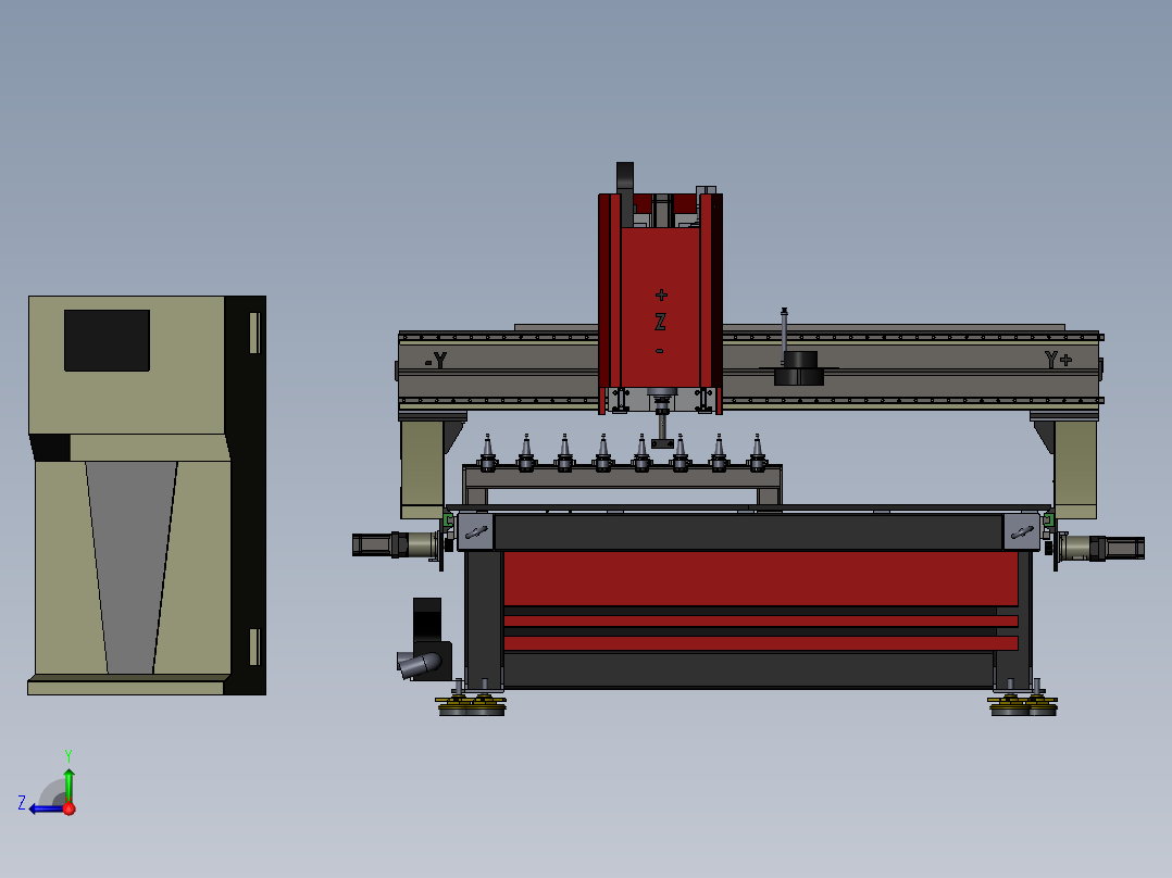 激光雕刻机右视图