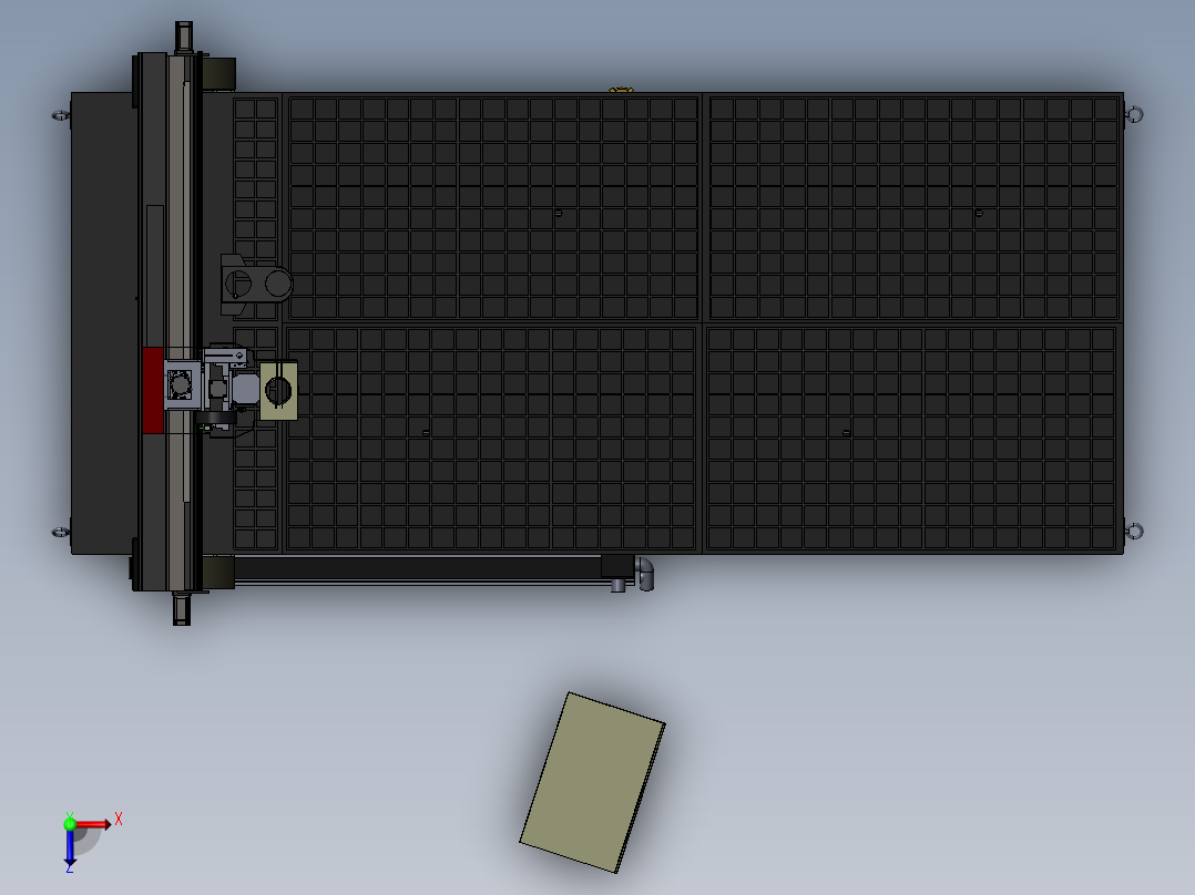 激光雕刻机俯视图