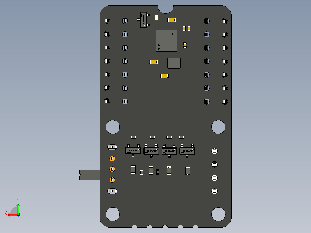 COB LED 驱动板后视图