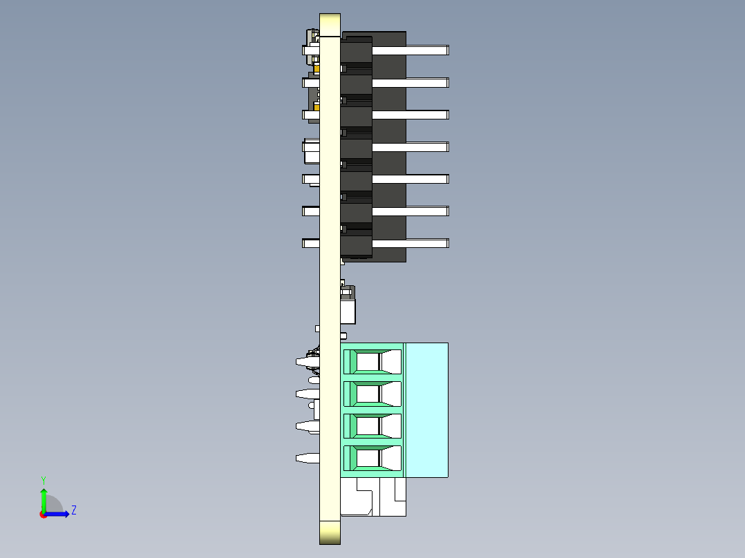 COB LED 驱动板左视图