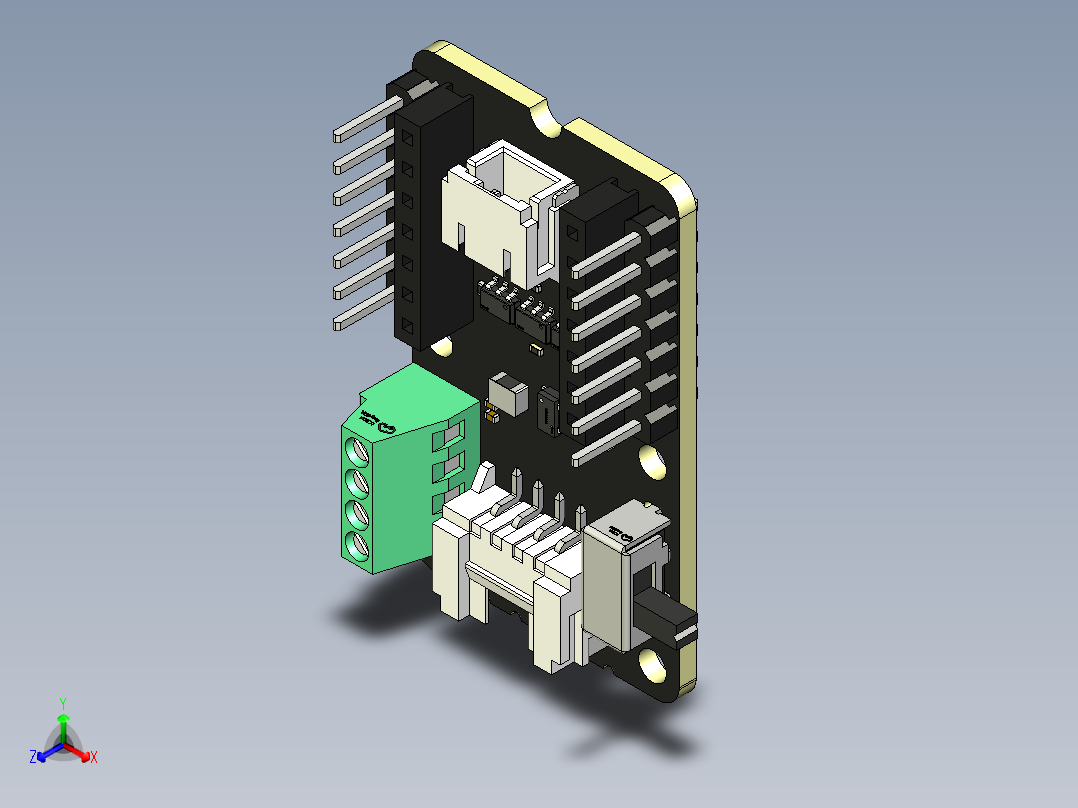 COB LED 驱动板正等轴测图