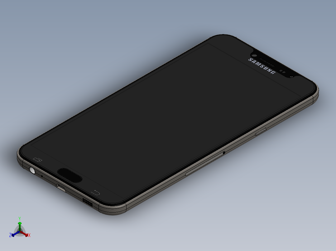 三星galaxy c7型号13正等轴测图