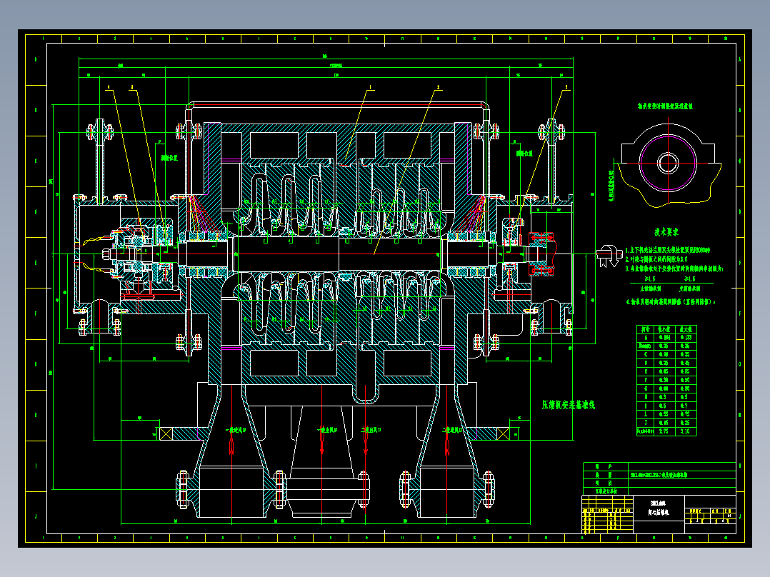 2MCL408离心压缩机总图MF40