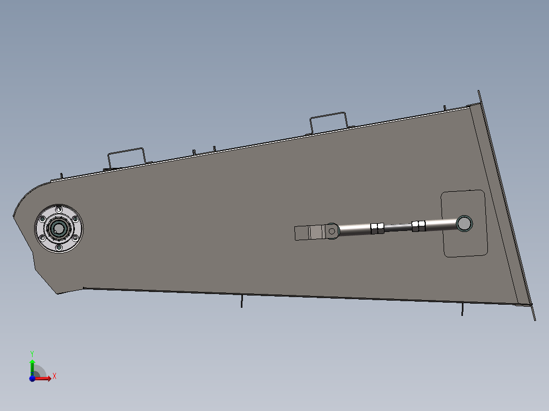 花生机输送槽前视图