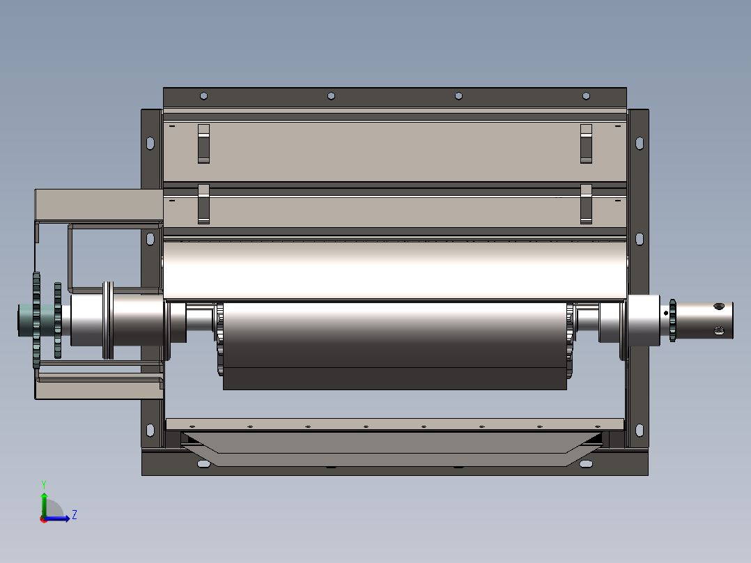 花生机输送槽左视图
