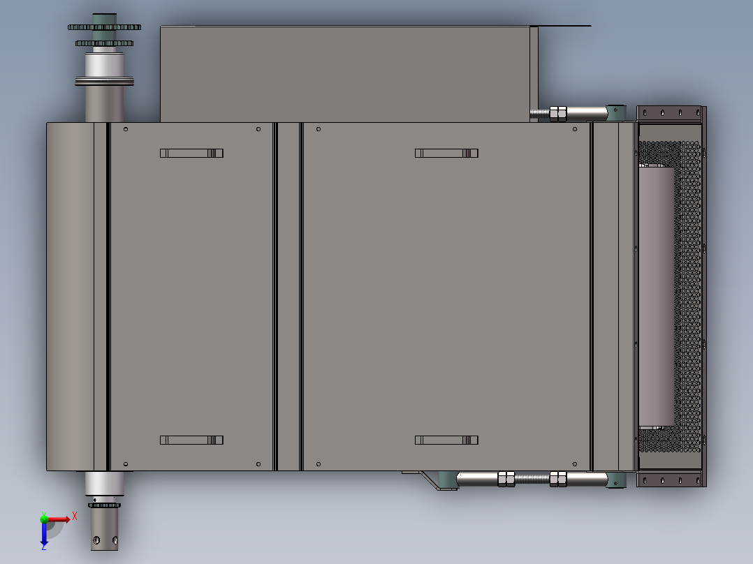 花生机输送槽俯视图