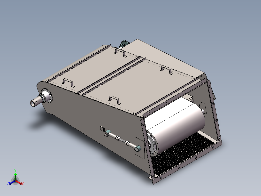 花生机输送槽正等轴测图