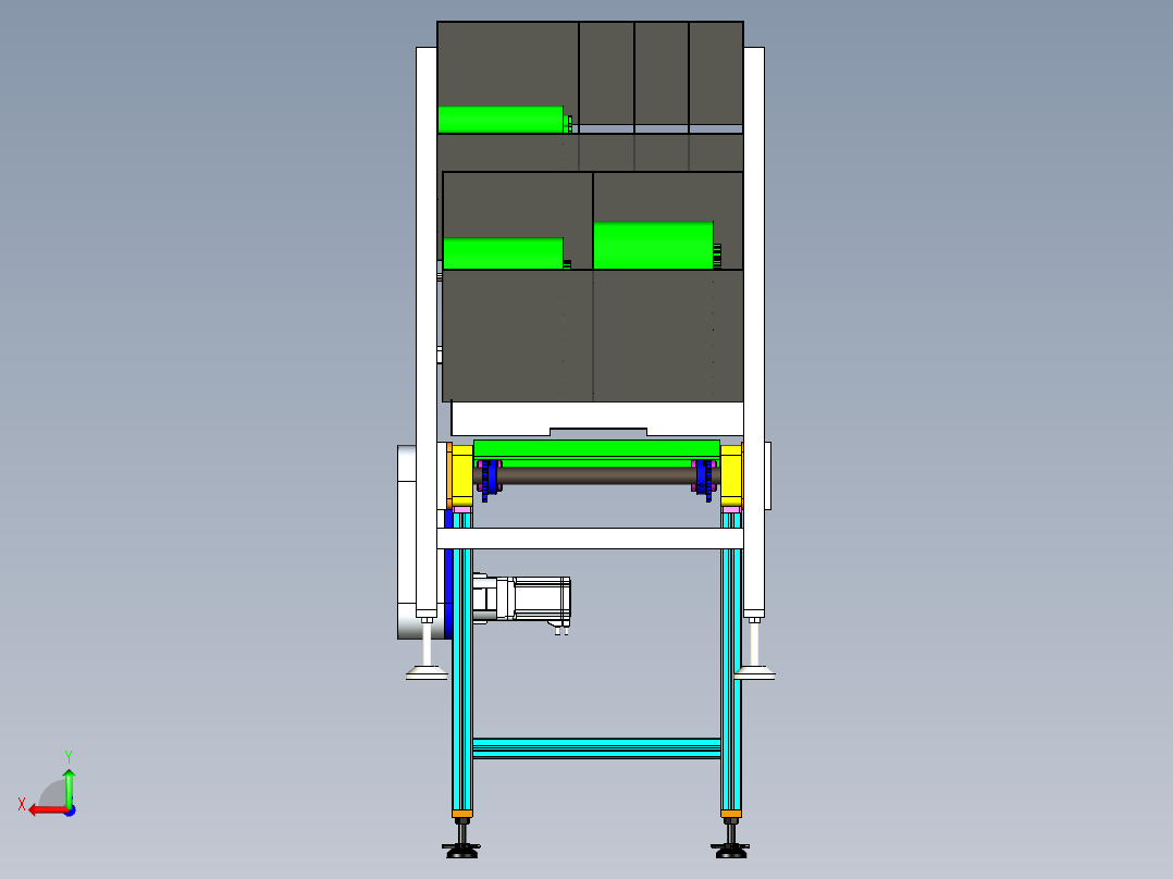 分料输送线体设计后视图