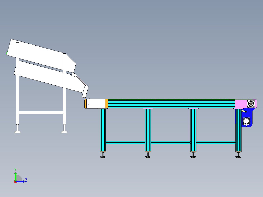 分料输送线体设计左视图