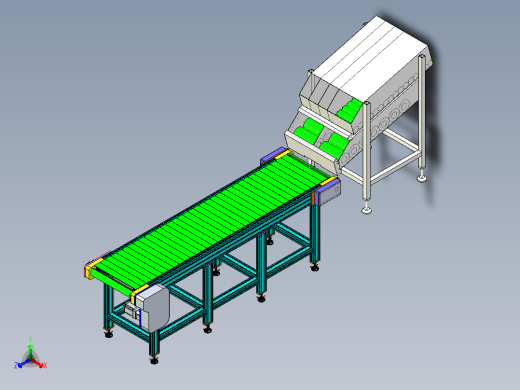 分料输送线体设计正等轴测缩略图