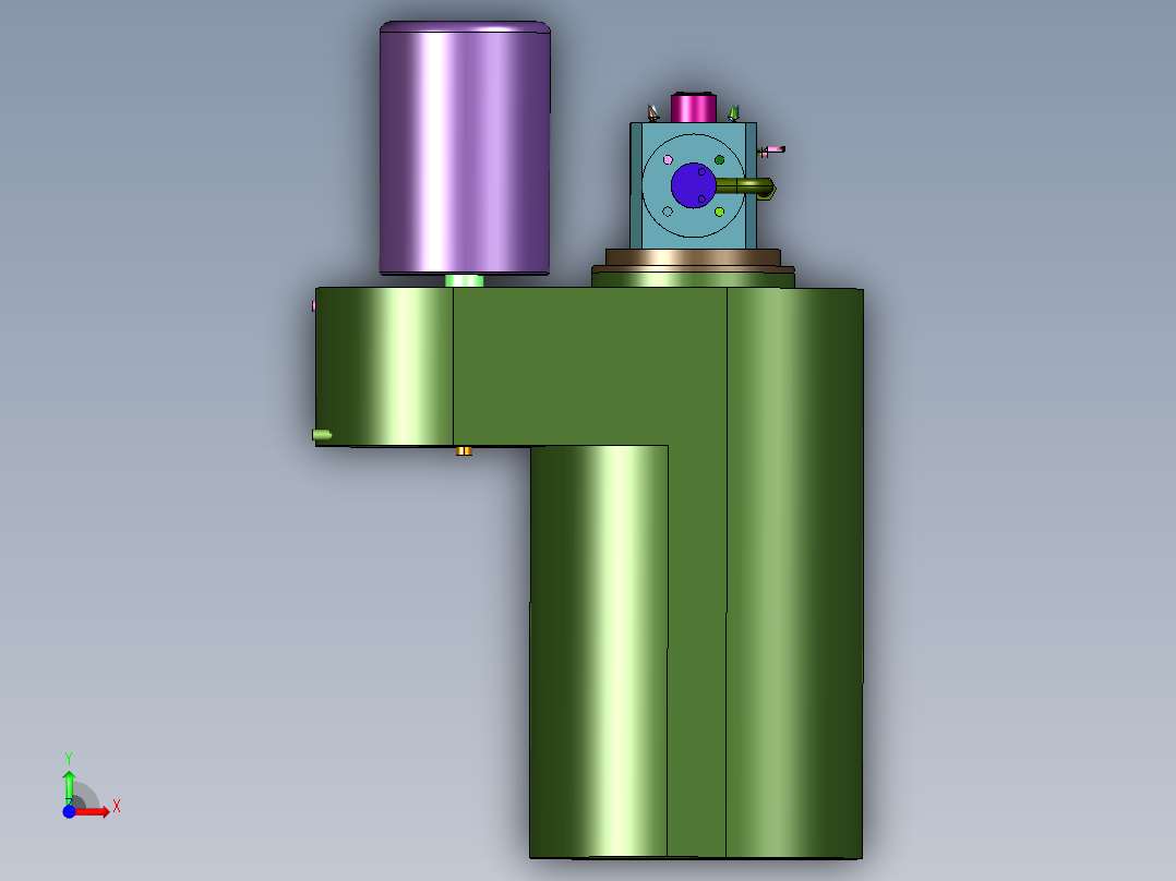 镁合金真空压力铸造机前视图