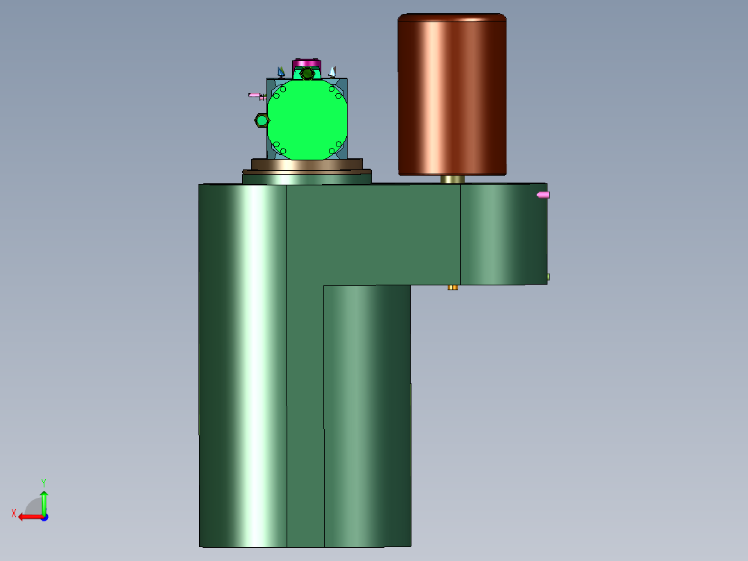 镁合金真空压力铸造机后视图