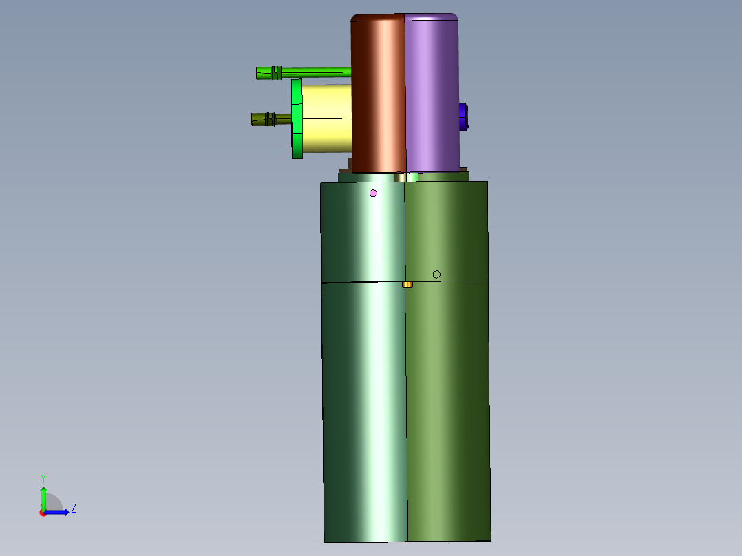 镁合金真空压力铸造机左视图