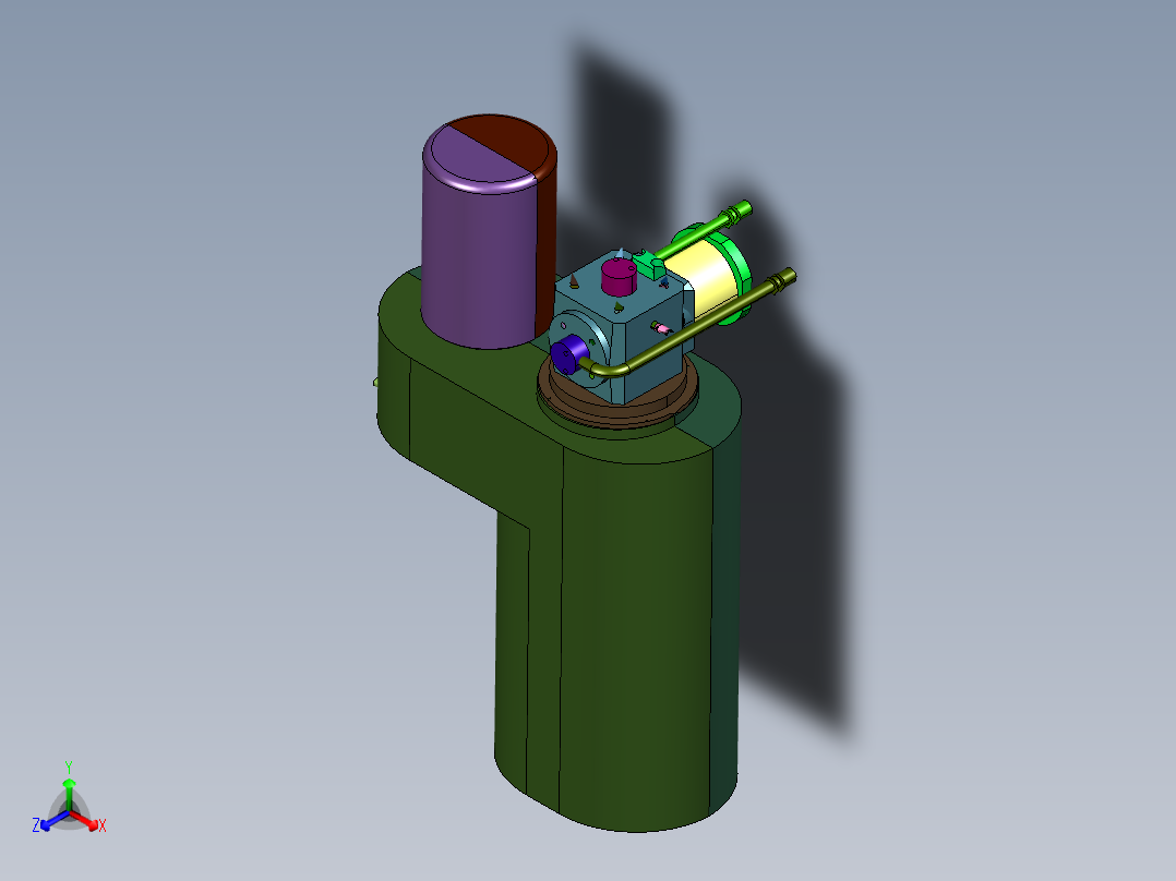 镁合金真空压力铸造机正等轴测图