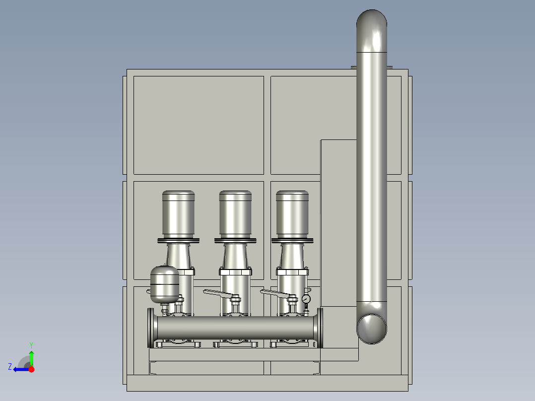 节能环保型二次供水设备右视图