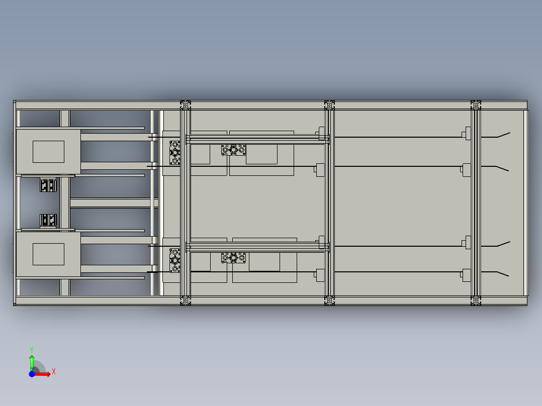 理料定位皮带线前视图