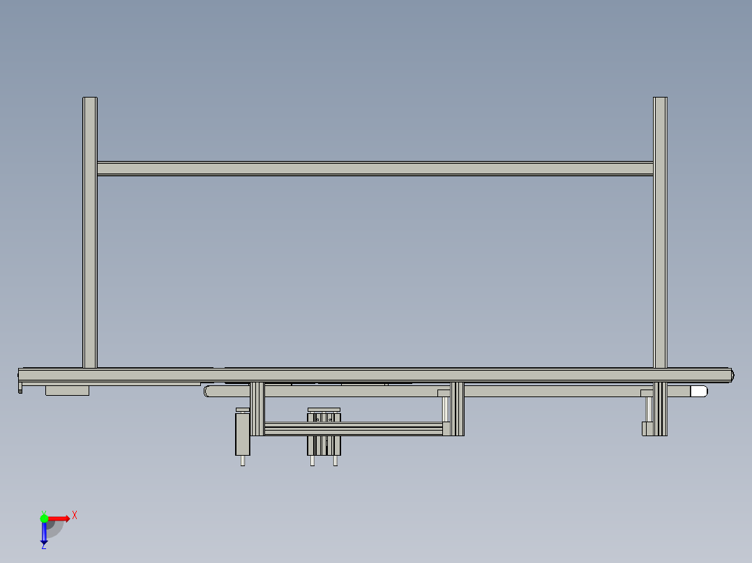 理料定位皮带线俯视图